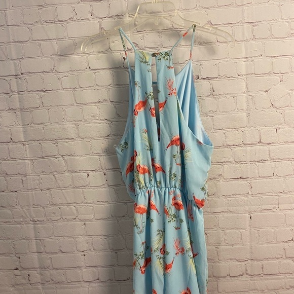 Le Kate NEW flamingo print ladies shorts romper whimsical artsy spring Large - Picture 4 of 8